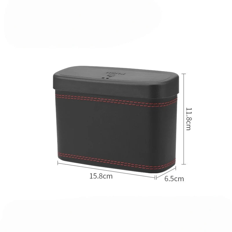 PU Leather Hanging Car Trash Can