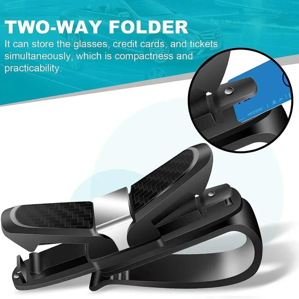 Rotating Car Sun Visor Sunglasses Holder