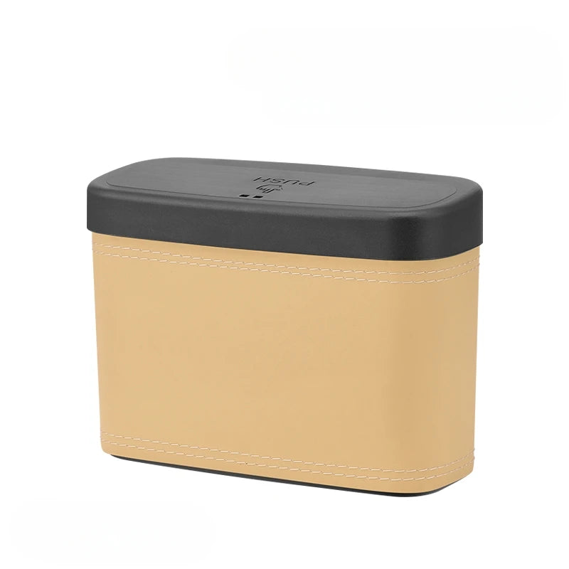 PU Leather Hanging Car Trash Can