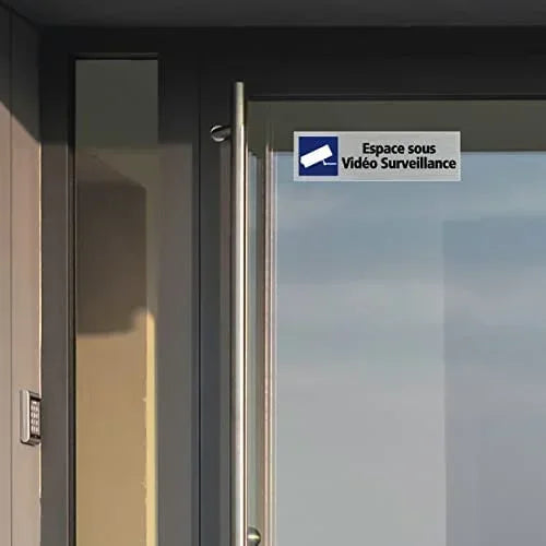 For Door Panel Space Sticker Under Video Surveillance. Wall with Surveillance  Adhesive Appearance,17cm*5cmm