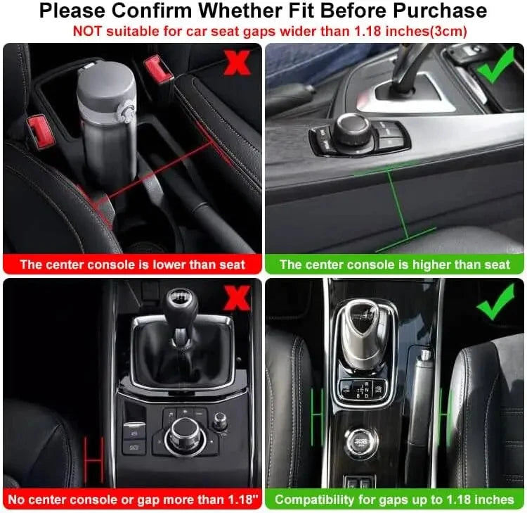 PU Leather Car Seat Gap Organizer