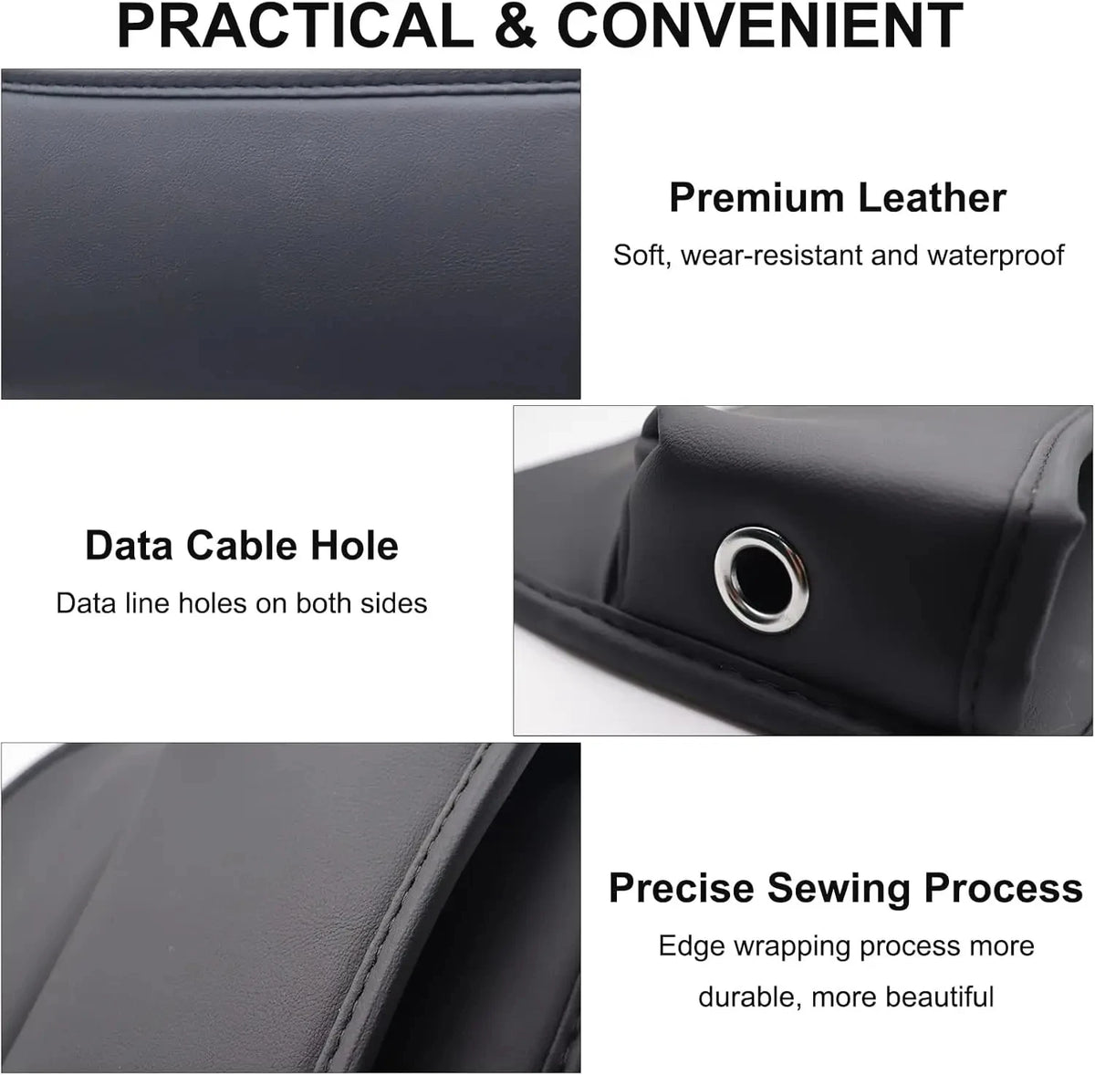 PU Leather Car Seat Gap Organizer