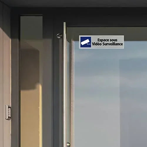 For Door Panel Space Sticker Under Video Surveillance. Wall with Surveillance  Adhesive Appearance,17cm*5cmm