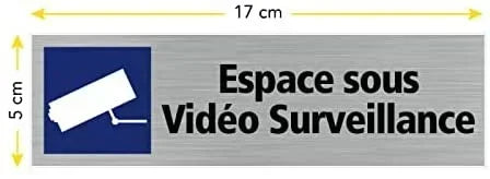 For Door Panel Space Sticker Under Video Surveillance. Wall with Surveillance  Adhesive Appearance,17cm*5cmm